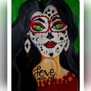 Hand painted images. Painted by seller in acrylic gouache